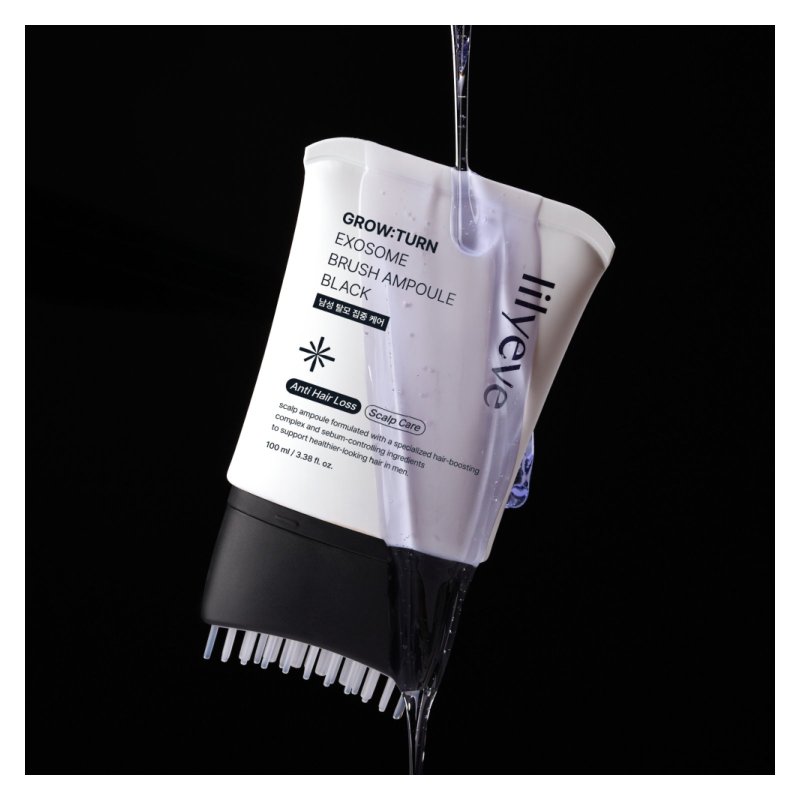Lilyeve Growturn EXOSOME Brush Ampoule Hair Serum Black 100ml